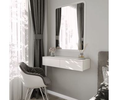 Підвісний туалетний стіл із двома висувними ящиками T-226 від Moreli (Морелі) Білий