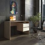 Стіл комп'ютерний, письмовий стіл із ящиками ST-0006 від Moreli (Морелі) Дуб Сонома/Білий