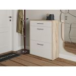 Тумба під взуття в передпокій T-207 від Moreli (Морелі) Дуб Сонома/Білий