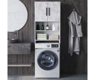 Тумба під пральну машину з дверцятами, шафа у ванну GT-0107 Бетон Тумба під пральну машину з дверцятами, шафа у ванну GT-0107 Бетон
