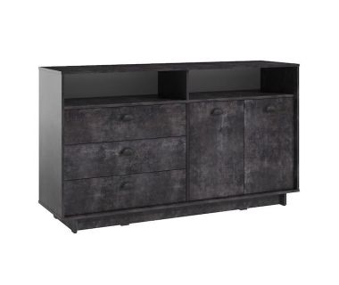 Тумба під телевізор у вітальню, сервант під ТВ K-0002 від Moreli (Морелі) Бетон Темний
