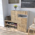 Тумба под обувь в прихожую RS-4 от Moreli (Морели) Бетон/Аппалачи