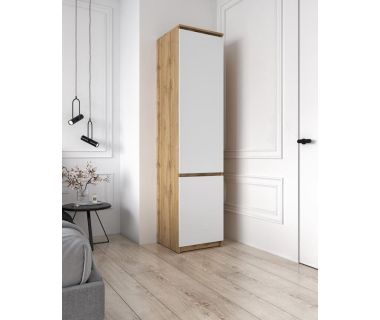 Шкаф-пенал со штангой для одежды Т-218 от Moreli (Морели) Аппалачи/Белый