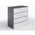 Комод 4 ящика комбинация цветов ТX-04 Moreli (Морели) Антрацит/Бетон