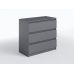 Комод із прихованими ручками на три ящики Moreli (Морелі) Т-214 Антрацит в інтернет магазині "Меблі Даром"