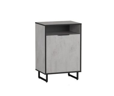 Тумба под обувь в прихожую с дверцей от Moreli (Морели) F-003 Бетон Тефра