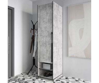 Шафа розстібна зі штангою на одну дверку R-0002 від Moreli (Морелі) Бетон