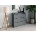 Комод со скрытыми ручками на три ящика Moreli (Морели) Т-214 Антрацит