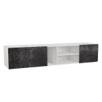 Тумба под телевизор навесная, тумба под TV/ТВ Nemo от Moreli (Морели) Белый/Бетон Темный