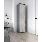 Шафа-пенал з полицями для одягу T-217 від Moreli (Морелі) Антрацит/Бетон