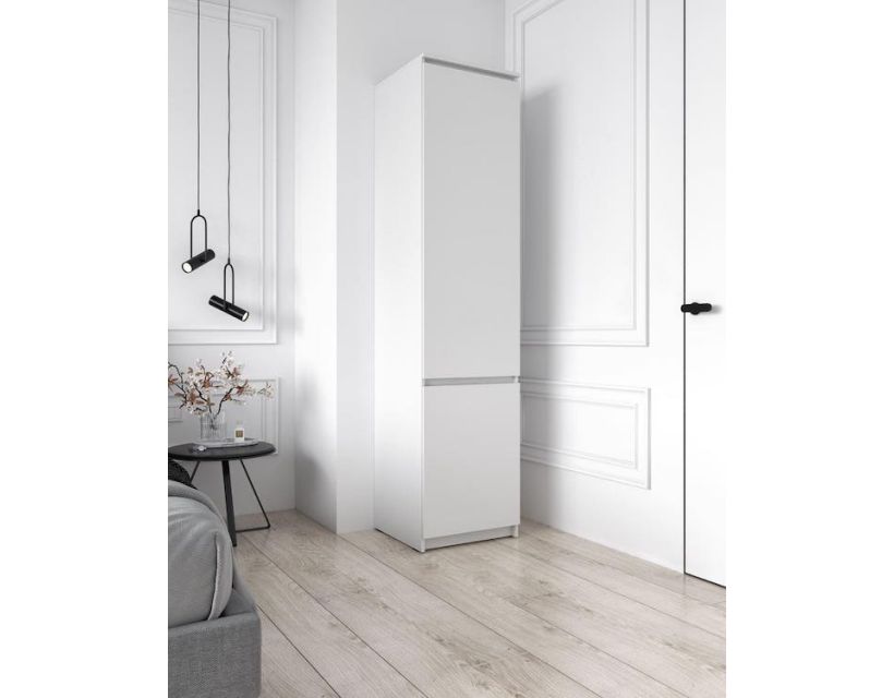 Шкаф-пенал со штангой для одежды Т-218 от Moreli (Морели) Белый