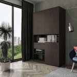 Шкаф распашной для книг и документов RS-1 от Moreli (Морели) Венге темный