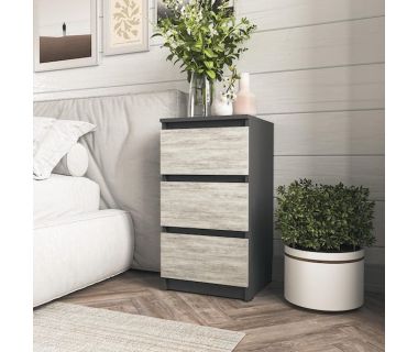 Тумба на 3 ящики в спальню T-216 від Moreli (Морелі) Антрацит/Бетон Тумба на 3 ящики в спальню T-216 від Moreli (Морелі) Антрацит/Бетон