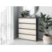 Комод с 4 ящиками и скрытыми ручками Т-215 Moreli (Морели) Антрацит/Дуб Сонома в интернет-магазине "Мебли Даром"