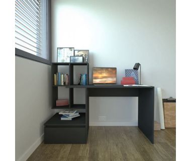 Стіл комп'ютерний, письмовий стіл з ящиками та дверцятами ST-0005 від Moreli (Морелі) Антрацит