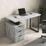 Стол компьютерный на 3 ящика, письменный стол MX-0003 от Moreli (Морели) Бетон