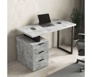 Стол компьютерный на 3 ящика, письменный стол MX-0003 от Moreli (Морели) Бетон
