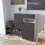 Тумба под обувь в прихожую RS-4 от Moreli (Морели) Бетон/Венге темный