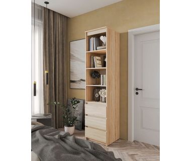 Шкаф-пенал для одежды с ящиками и полками T-219 от Moreli (Морели) Дуб Сонома Шкаф-пенал для одежды с ящиками и полками T-219 от Moreli (Морели) Дуб Сонома