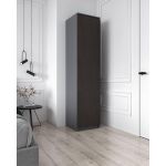 Шкаф-пенал с полками для одежды T-217 от Moreli (Морели) Антрацит/Венге темный