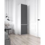 Шкаф-пенал с полками для одежды T-217 от Moreli (Морели) Белый/Антрацит