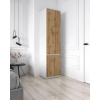 Шкаф-пенал с полками для одежды T-217 от Moreli (Морели) Белый/Аппалачи