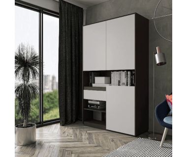 Шкаф распашной для книг и документов RS-1 от Moreli (Морели) Венге темный/Белый