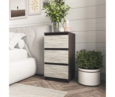 Тумба на 3 ящики в спальню T-216 від Moreli (Морелі) Венге темний/Бетон