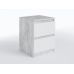 Тумба ліжка в спальню, з фасадами без ручок Т-225 від Moreli (Морелі) Бетон/Білий