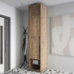 Шкаф распашной на одну дверку с полками и антресолью R-0001 от Moreli (Морели) Аппалачи