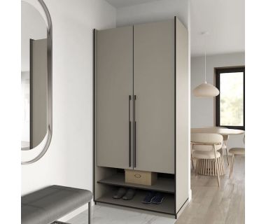 Шафа розстібна на дві двері з полицями та шухлядами R-0003 від Moreli (Морелі) Кашемір