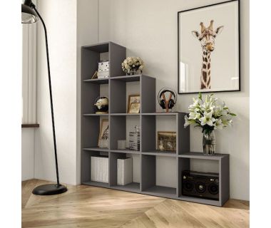 Стелаж полиця для книг та декору на 10 осередків GT-40 від Moreli (Морелі) Антрацит