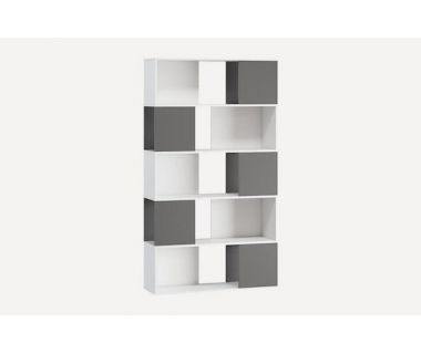 Стеллаж полки для книг и декора для дома LA-0002 от Moreli (Морели) Белый/Антрацит