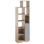 Стеллаж полки для книг и декора с дверцей PA-0002 от Moreli (Морели) Аппалачи/Бетон Тефра