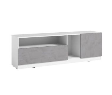 Тумба под телевизор в гостиную, тумба под ТВ, TV тумба PA0004 от Moreli (Морели) Белый/Бетон Тефра