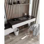 Стіл комп'ютерний підвісний на 2 ящики, письмовий стіл T-222 від Moreli (Морелі) Венге темний/Білий