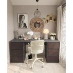 Стол компьютерный с двумя тумбами, стол письменный T-228 Антрацит/Венге темный