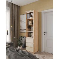 Шафа-пенал для одягу з ящиками та полицями T-219 від Moreli (Морелі) Дуб Сонома