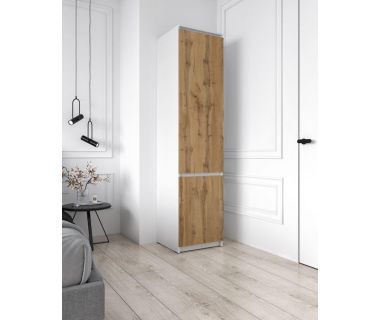 Шафа-пенал зі штангою для одягу Т-218 від Moreli (Морелі) Білий/Аппалачі