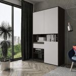 Шкаф распашной для книг и документов RS-1 от Moreli (Морели) Венге темный/Белый