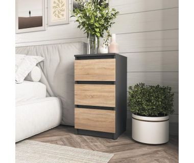 Тумба на 3 ящики в спальню T-216 від Moreli (Морелі) Антрацит/Дуб Сонома Тумба на 3 ящики в спальню T-216 від Moreli (Морелі) Антрацит/Дуб Сонома