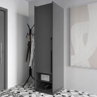 Шафа розстібна на одну дверку з полицями R-0001 від Moreli (Морелі) Антрацит