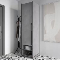 Шафа розпашна зі штангою на одну дверку R-0002 від Moreli (Морелі) Бетон Тефра