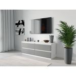 Тумба под телевизор ТВ/ТВ 4 ящика Moreli (Морели) Т-223 Белый/Антрацит