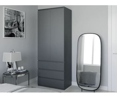 Шафа розстібна для одягу з трубою T-211 від Moreli (Морелі) Антрацит