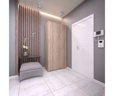 Шафа розстібна з трубою та полицями для одягу SТ-0009 від Moreli (Морелі) Дуб Сонома