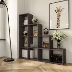 Стелаж полиця для книг та декору на 10 осередків GT-40 від Moreli (Морелі) Венге темний