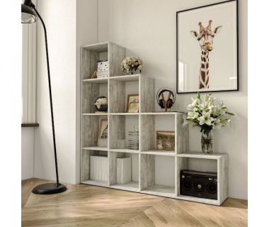 Стелаж полиця для книг та декору на 10 осередків GT-40 від Moreli (Морелі) Бетон