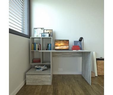 Стіл комп'ютерний, письмовий стіл з ящиками та дверцятами ST-0005 від Moreli (Морелі) Бетон