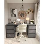 Стол компьютерный с двумя тумбами, стол письменный T-228 Дуб Сонома/Аппалачі